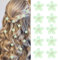 Mezrkuwr - 10 mini fermagli per capelli con strass, graziosi fermagli per capelli a forma di fiore, forcine per capelli decorative, per matrimonio, accessori per capelli, verde