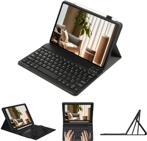 leleyo Tablet Tastatur Hülle für Microsoft Surface Go 2/3 10,5 Zoll Smart Cover magnetisch mit abnehmbarer kabelloser Bluetooth-Tastatur für Microsoft Surface Go 2/3, Schwarz