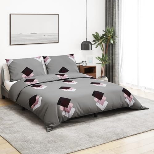 Bulliing Bettwäsche-Set Bedding Set BettwäSche-Sets Bettzeug Set Grau 225x220 cm Baumwolle - 136475