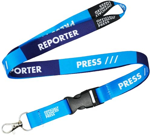 Offiical Press Schlüsselband mit abnehmbarem Clip, Blau und Marineblau (Reporter)