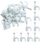 100pcs Wire Tacks for Cables, 7mm Round Cable Clips,White Cable Clips,Assortment Cable Holder Management Wire Tidy Clips