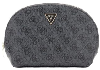 GUESS Zamira Dome Cosmetic Pouch Coal Logo