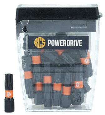 RCS T30 25mm Length Impact Screwdriver Bits (Tub of 25)