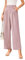 TMEOG Stoffhose Damen Sommer Weite Hose Elegant Marlene Palazzo Hose Lockere Gerade Geschnittene Hose Weites Bein Chino Anzughose mit Gummibund Wide Leg Business Bundfaltenhose für Damen(Rosa,M)