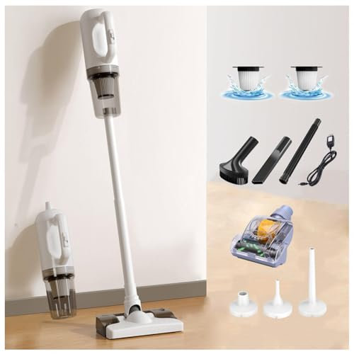 LRF-yxkj Lavapavimenti Senza Filo 5 in 1 Portatile, 200ml Serbatoio dell’acuqa, Scopa a Vapore Lavapavimenti Senza Filo per Pulizia Domestica/Capelli/Polvere/Lavapavimenti