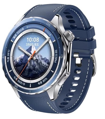 GIOPUEY Armband Kompatibel mit OnePlus Watch 3/2/2R, Weiches Silikon Armband [Verschleißfest] [Atmungsaktiv] Ersatzarmband - Midnight Blue