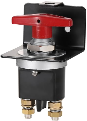 Greluma 1 pieza Interruptor de corte de batería de alta corriente de 300A,12-36V,con placa de bloqueo (reemplaza el 20247),interruptor maestro de desconexión de batería impermeable con manija fija