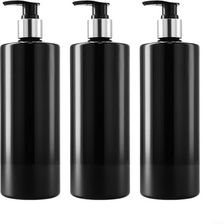 3PCS 500ml Refillable Bottles with Pumps for Shampoo, Shower Gel, and Hand Soap Storage