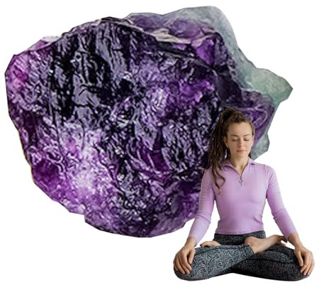 Rainbow Stones - Rough Crystal Rocks, Garden Decor Set | 100g Hand-Knocked Fluorite Crystals for Fish Tanks, Water Fountains, Diffusers, Plant Pots, and Colorful Outdoor Landscaping Projects