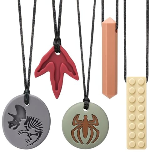 CLDY Set di 5 collane sensoriali da masticare per bambini