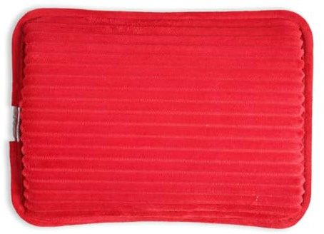 LEIVESTE - Elektrische Wärmflasche aus Samt, Handwärmer und Körper, wiederaufladbar und weich – Wärmflasche für Menstruationsbeschwerden, Winter und Entspannung (rot)