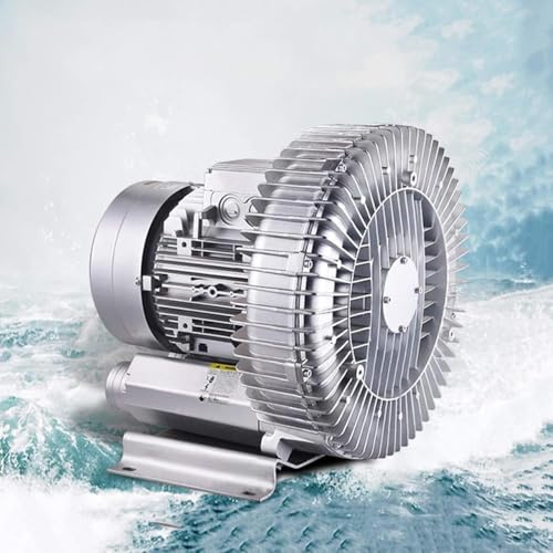Regenerative Blower Side Channel, 220V 50Hz Single Phase High-Pressure Vortex Ring Blower, Industrial Vacuum Pump For Pond Aquaculture(350W)