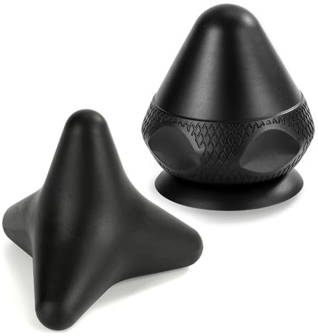 Songella Triggerpunkt Drücker Massagegerät mit Saugnapf Schwarz Massageball 2 Stück für Rücken Schulter Hände Beine Selbstmassage
