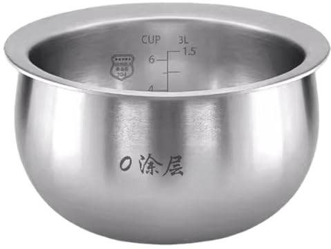 5L 304 Stainless Steel Inner Pot, Compatible with Tefal Uncoated Rice Cookers, Specifically Designed for Simmering Soups and Cooking Porridge