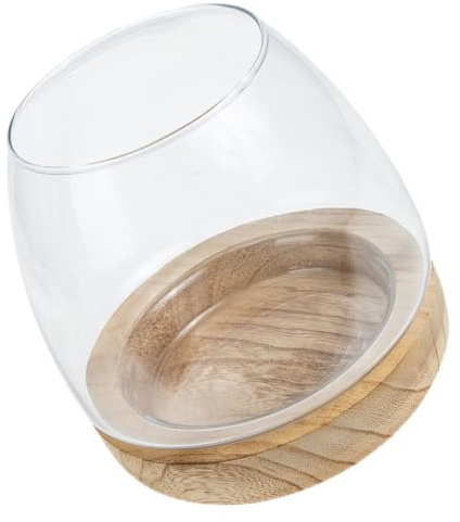 Tischaquarium aus Glas und Holz mit Multifunktionalem Einsatz