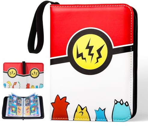 Álbum para 440 Cartas Magic y YugiOh - 55 Páginas con Cremallera Impermeable | Carpeta de Colección Portátil de Cuero PU | Regalo Ideal para Niños y Coleccionistas