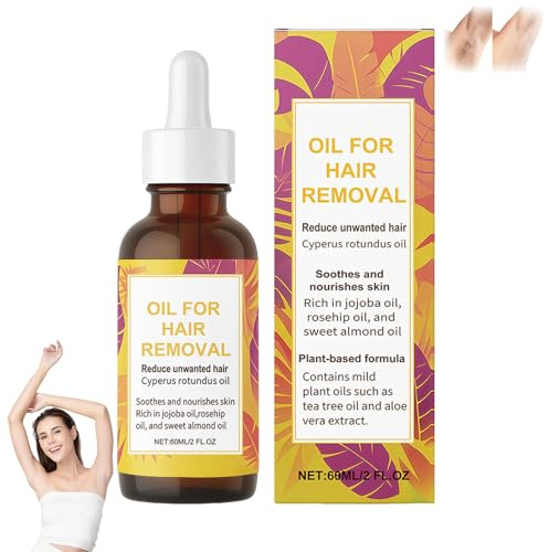 Natural Hair Removal Oil to Slow Body Hair Growth for Women und Men, Soothes Skin, All Skin Types (1 Stück)