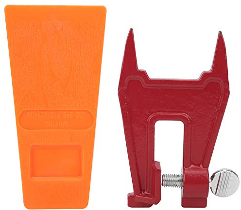 ZUUOZBYY 5.5in Orange Felling Wedge Logging Tree Cutting Wedge with Guide Plate Bracket Accessories
