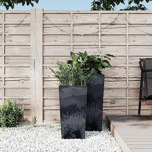 Sophrelle Jardinière et intérieur Amovible Anthracite PP Aspect béton,Pots & Cache-Pots,2.3kg-364693