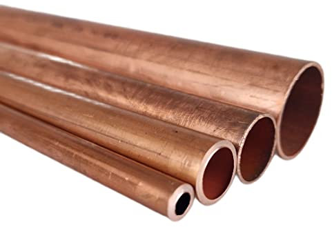 Fittingstore - METERWARE - Kupferrohr in Stangen, DIN EN 1057 / DVGW Kupferleitung Wasserrohr Gasrohr Hydraulikrohr Kälterohr (Rohr Ø außen: 12 mm)