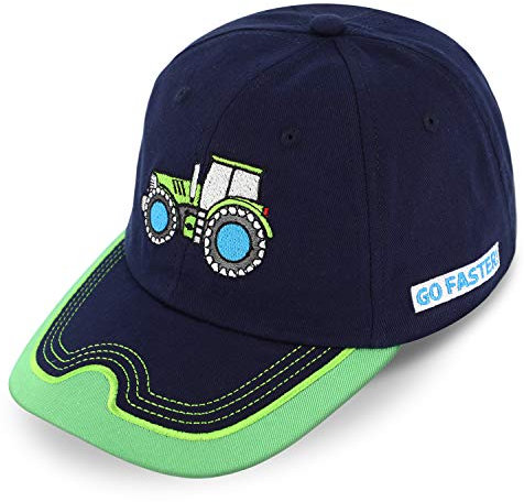 fiebig Kappe mit Stickerei | Baseballcap mit Aufnäher | Kinder Baseballkappe mit Klettverschluss (55, Kiwi)