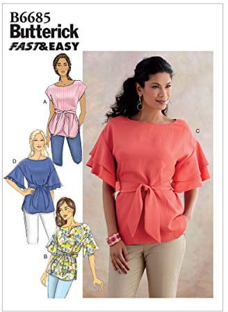 BUTTERICK B6685Y Schnittmuster, Papier, weiß, Sizes 4-14
