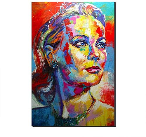 Annick Goutal Aquarell Graffiti Grace Kelly Poster Und Drucke Wandkunst Leinwand Malerei Wandbilder Für Wohnzimmer Kinderzimmer Dekor (Mit Rahmen,30 x 50 cm)