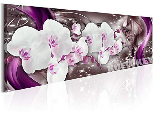 5D Diamant Malerei Set große Vollbohrer Diamond Painting Quadrat drill DIY Zahlen Kreuzstich Orchideen Puzzle Bilder Full Kristall Strass Kunstharz Stickerei Mosaik Art für Home Wand Decor 30x75cm