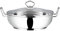 Vinod Stainless Steel Induction Base Kadai Wok with Glass Lid Frypan All Hobs | Size: - 24cm (Capacity 2.7 litres) (Induction Friendly)