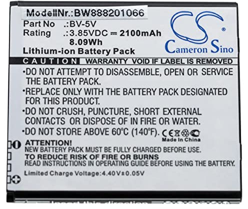 vhbw Batterie Remplacement pour Nokia BV-5V pour Smartphone (2100mAh, 3,85V, Li-ION)