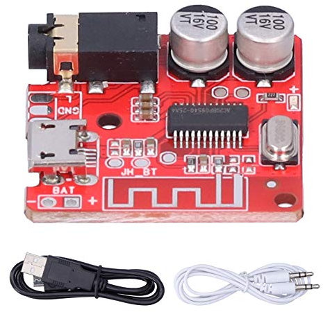 ciciglow Bluetooth Board, 4.1 MP3 Audio Receiver Board 3.5mm Stereo Audio Amplifier Power Amp Module 3.7-5V Easy Installatio for DIY Wireless Speaker