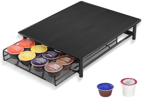 SYSYLY Kapselhalter, Kaffeekapseln Schubladen zur Aufbewahrung für 24 Dolce Gusto Kapseln,Kapselständer Kapselspender für Küche,Großartig für kleine Theken.