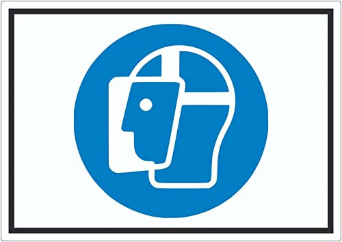 Gesichtsschutz benutzen Symbol Aufkleber A9 (37x52mm)