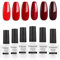 Vnicesli Glitzer Rot Gel Nagellack UV Shellac Dunkelrot 6 Farben Red Nägel UV Gel Glanz Rot Nagel Gel Polish Set Dunkel Rot Schellack Nagellack Set