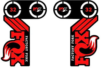 STAR SAM Aufkleber kompatibel mit Fahrradgabel Fox 32 Factory Series 2015-29 Zoll, Rot, 1 CMT