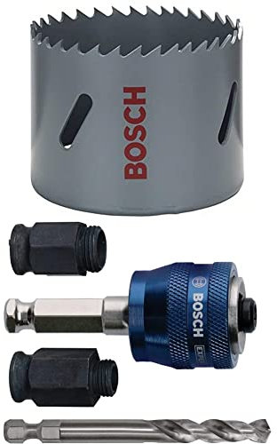 Bosch Professional Scie-trépan HSS bimétal (pour divers matériaux, Ø 67 mm) + 4 pièces Kit de démarrage Power Change Plus