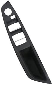 Right Hand Drive RHD Interior Door Armrest Handle Panel Pull Trim Cover Without Mirror Folding Switch Button For B-MW 5 Series F10 F11 F18 (Black)