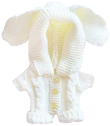 niannyyhouse 20 cm Plüschpuppenkleidung Hasenohren Wollfaden Onesies 20,3 cm Puppenzubehör (A)
