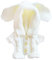 niannyyhouse 20 cm Plüschpuppenkleidung Hasenohren Wollfaden Onesies 20,3 cm Puppenzubehör (A)