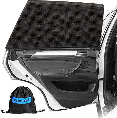 PEMOTech 2025 Parasol Coche Lateral 2 Pcs, para Niños y Mascotas, Parasol Coche Bebe con Protección UV Fácil Instalación, Común a la Mayoría de los Coches (101 x 69cm)