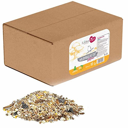 Liebesvogel für Wildvögel Deluxe Streufutter 2x10 kg = 20 kg schalenfreies Vogelfutter