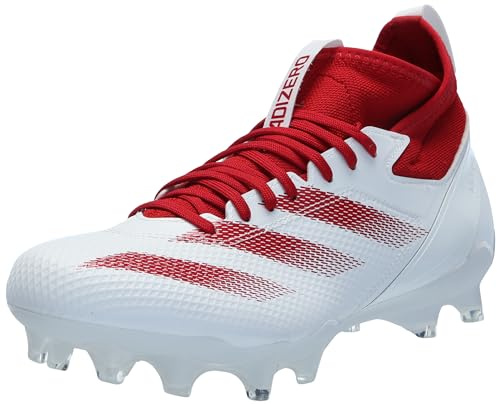 adidas Unisex Adizero Impact American fotboll, sneakers, storlek 38, White Team Power Red White, 49 1/3 EU