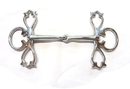 PS Pferdeartikel Schenkeltrense - Knebeltrense Barock Akademisch - verziert in 2 Farben Größe 12,5 cm Silberfarben