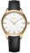 BURKER Damenuhr Emily, Runder Damen Armbanduhr Lederarmband Edelstahl Analog Quarz 3-ATM Wasserdicht - 36 mm - Gold Schwarz Leder