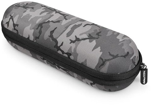 deleyCON Custodia da Viaggio Hardcase Custodia Rigida Borsa da Viaggio con Tasche a Rete per Spazzolini Elettrici, Rasoi, Pettini, Prodotti per la Cura, Cosmetici - Camuffamento
