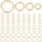Beebeecraft 1 Box 600Pcs 4/5/6/8mm Open Jump Rings 18K Gold Plated Stainless Steel Single Loop Jump Ring Round Connector Rings for Bracelet Necklace Jewellery Making