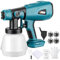 Pulvérisateur de Peinture Compatible avec Makita 18 V Batterie au Lithium, Moteur sans balais, Pistolet pulvérisateur de Peinture portatif pour Meubles, Murs, clôture, Porte (sans Batterie)