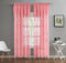 LinenZone Pair of 2 Lace Curtain Panels with Attached Valance and 6 Tassels. Sheer Lace Curtains for Living Room, Dining Room, Bedroom or Kitchen. Classic English Rose Design. (Luna 54 x 96, Rose)