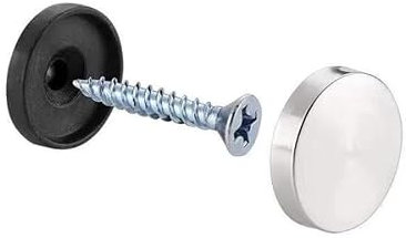 SDFIXINGS 4/8/12/16/20pcs Set Mirror Screw 16mm Steel Caps Cover Decorative Polished Stainless Steel Mirror Nail Plastic for Mirror Tables Bath Plates Wardrobes Glass Signs (8)