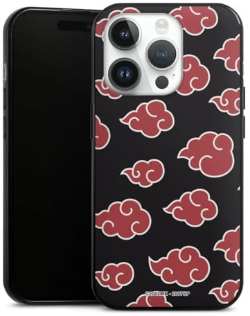 Slim Case extra dünn kompatibel mit Apple iPhone 14 Pro Silikon Handyhülle schwarz Hülle Offizielles Lizenzprodukt Naruto Shippuden Akatsuki